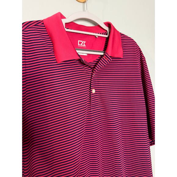 Cutter & Buck pink and navy blue polo top - Picture 6 of 7